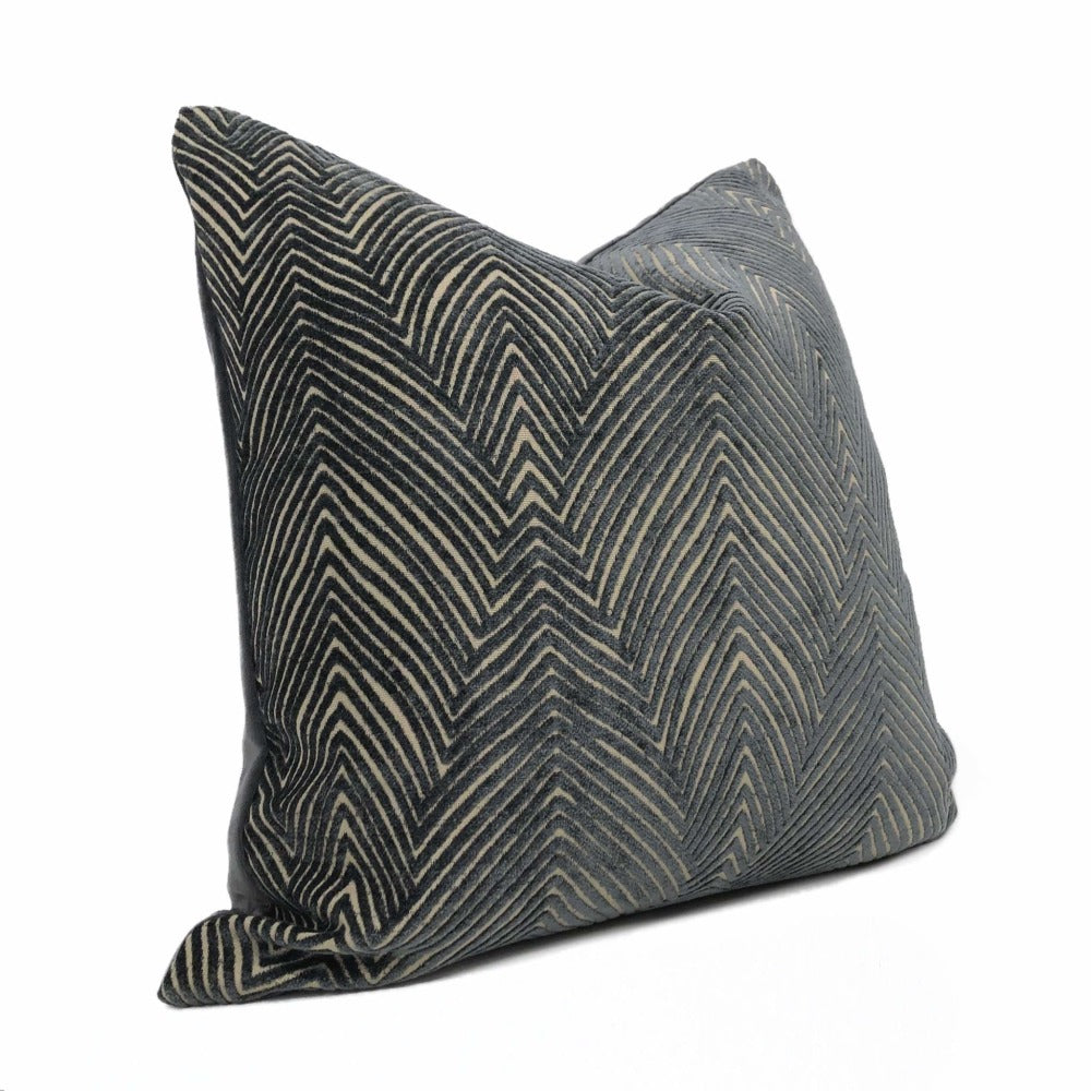 Chrysler Art Deco Dark Gray Beige Textured Pillow Cover Cushion Pillow Case Euro Sham 16x16 18x18 20x20 22x22 24x24 26x26 28x28 Lumbar Pillow 12x18 12x20 12x24 14x20 16x26 by Aloriam