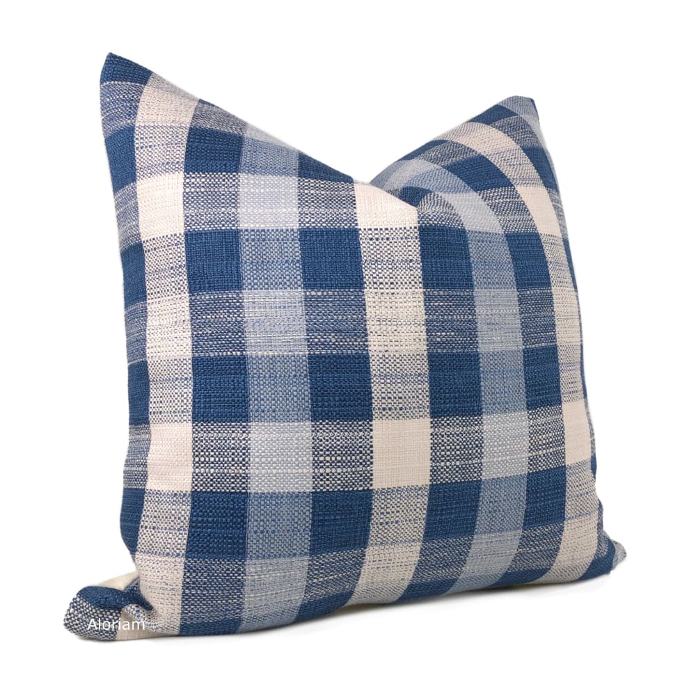 Navy buffalo plaid pillow best sale