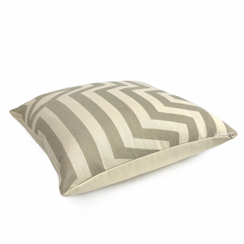 Cochran Stone Beige Taupe Geometric Pillow Cover - Aloriam