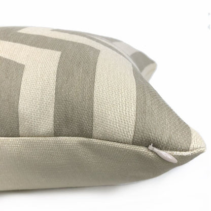 Cochran Stone Beige Taupe Geometric Pillow Cover - Aloriam