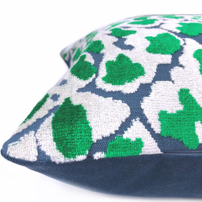 Coco Blue Green Leopard Velvet Pillow Cover - Aloriam