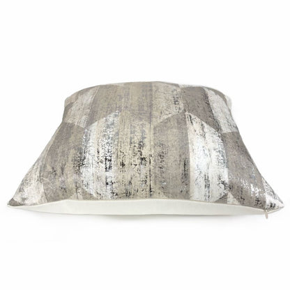 Cooper Silver Glazed Taupe Hexagon Pillow Cover - Aloriam