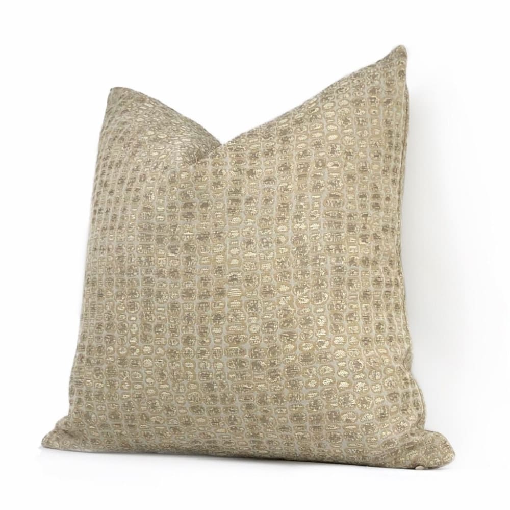 Crosby Champagne Beige Pebbles Pillow Cover - Aloriam