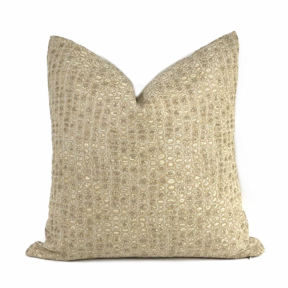 Crosby Champagne Beige Pebbles Pillow Cover - Aloriam