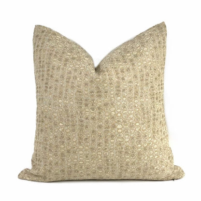 Crosby Champagne Beige Pebbles Pillow Cover - Aloriam