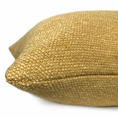 Curtis Gold Basketweave Texture Pillow Cover - Aloriam