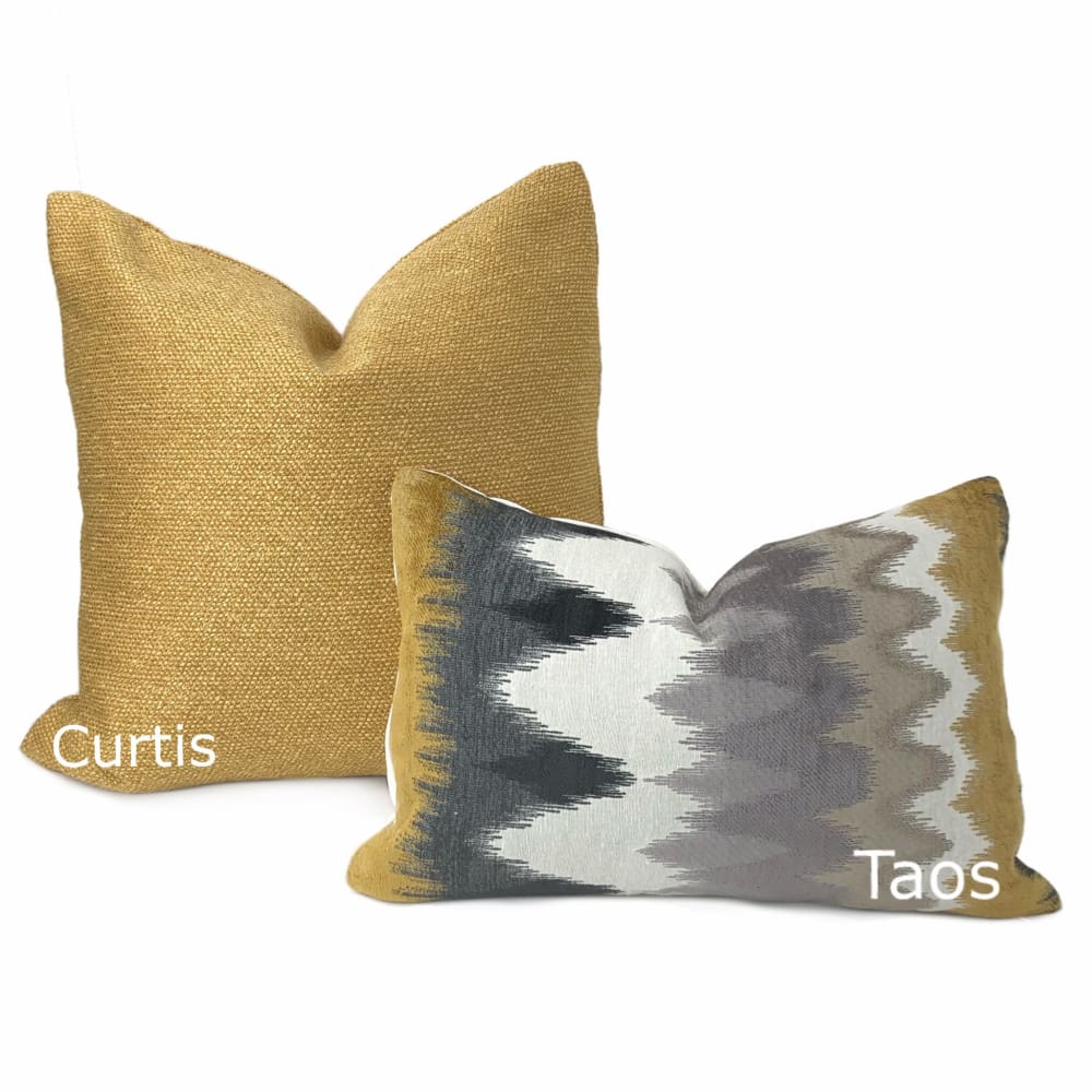 Curtis Gold Basketweave Texture Pillow Cover - Aloriam