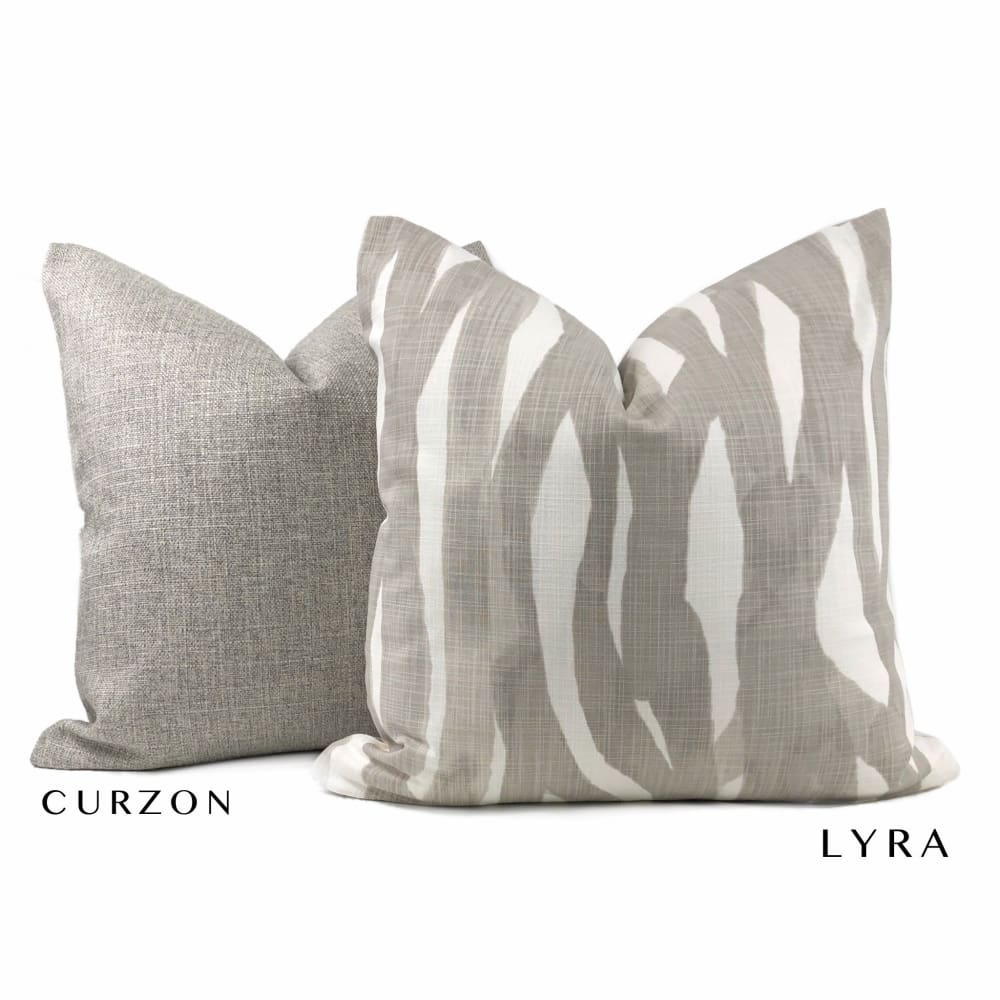 Curzon Light Gray Heather Basketweave Pillow Cover - Aloriam