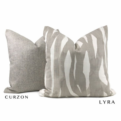 Curzon Light Gray Heather Basketweave Pillow Cover - Aloriam