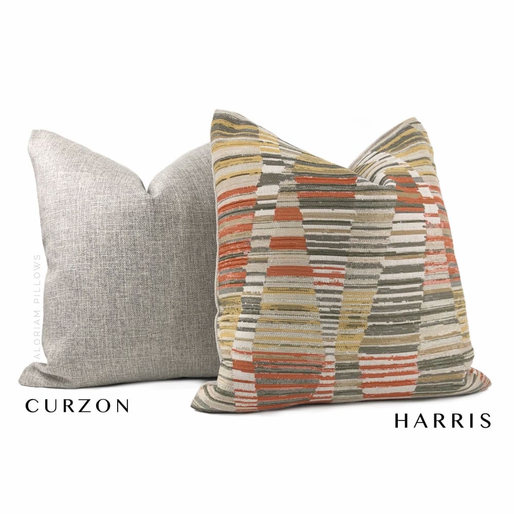 Curzon Light Gray Heather Basketweave Pillow Cover - Aloriam