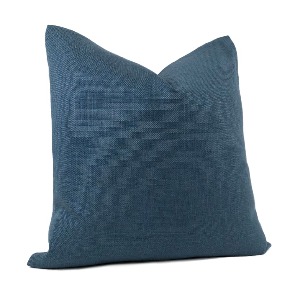 Curzon Navy Blue Basketweave Pillow Cover - Aloriam