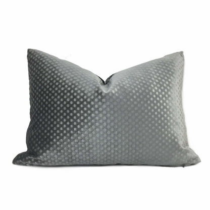 Dark Gray Dimple Dots Velvet Pillow Cover