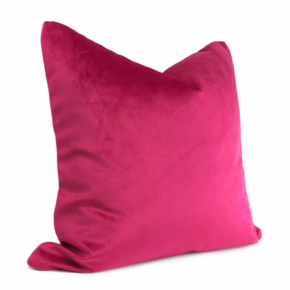 Dark Pink Libretto Microfiber Velvet Pillow Cover - Aloriam