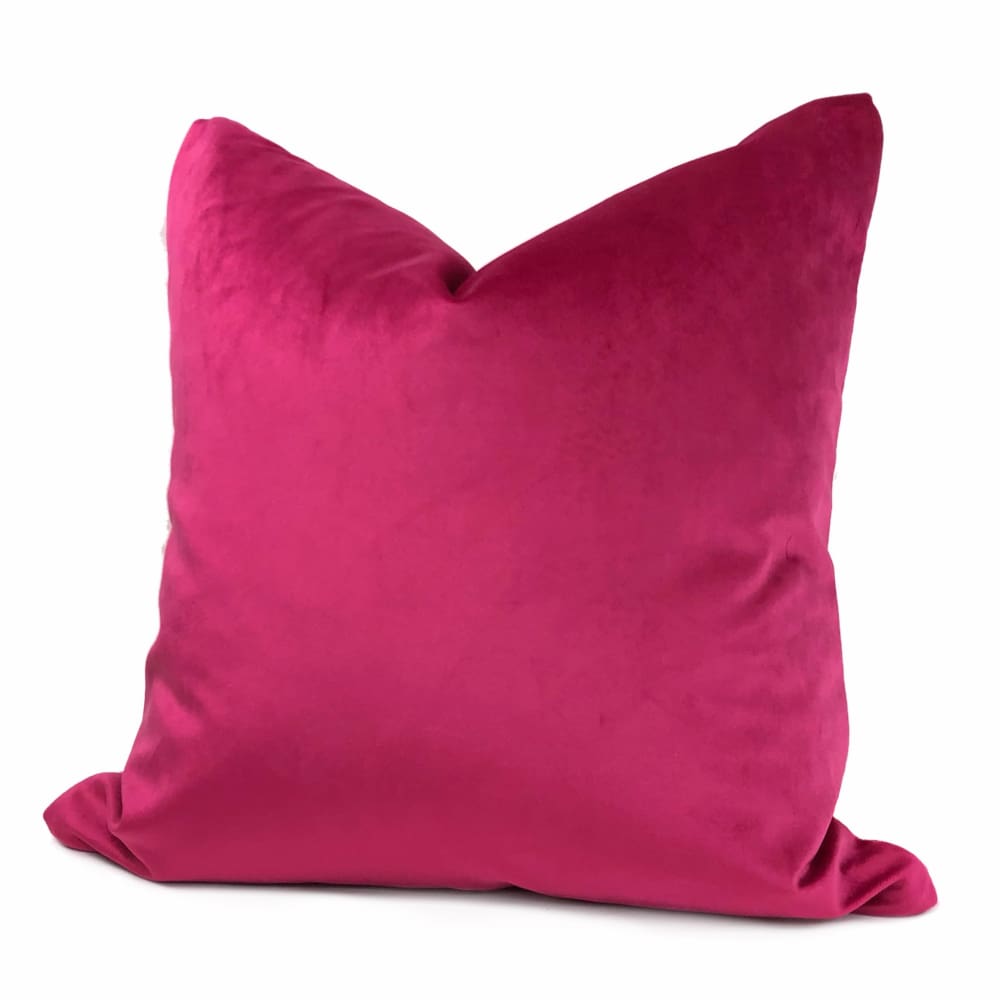 Dark Pink Libretto Microfiber Velvet Pillow Cover - Aloriam