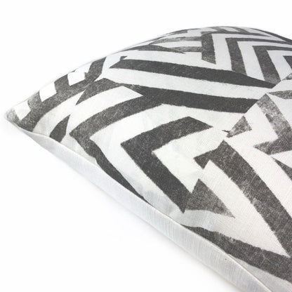 Delancey Black White Modern Crosshatch Pillow Cover - Aloriam