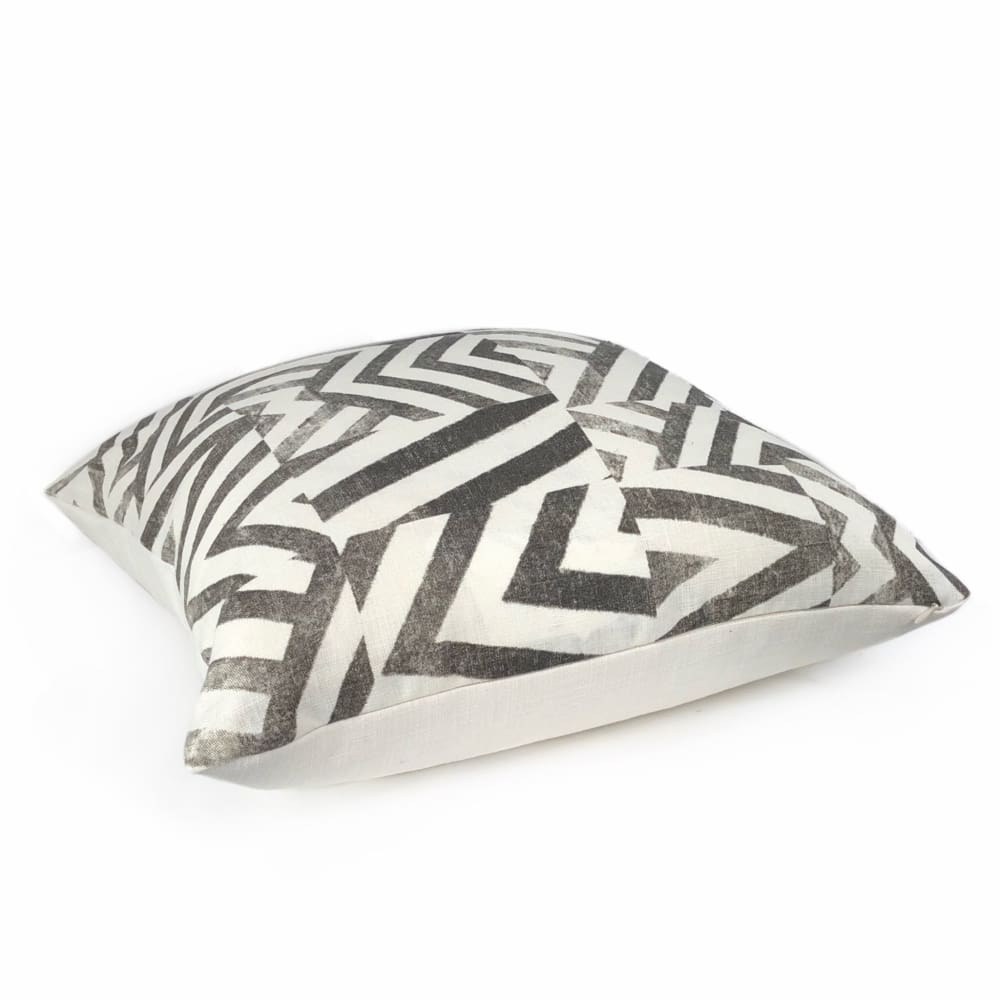 Delancey Black White Modern Crosshatch Pillow Cover - Aloriam