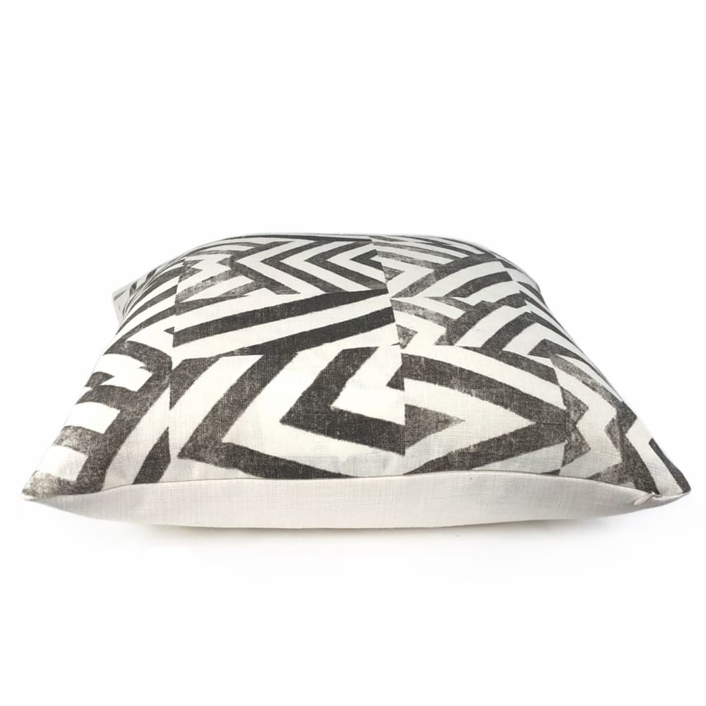 Delancey Black White Modern Crosshatch Pillow Cover - Aloriam