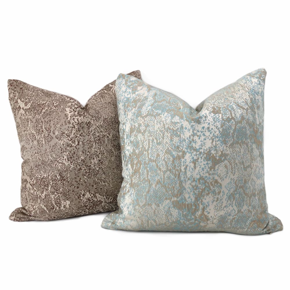 Denali Brown Abstract Texture Pillow Cover - Aloriam