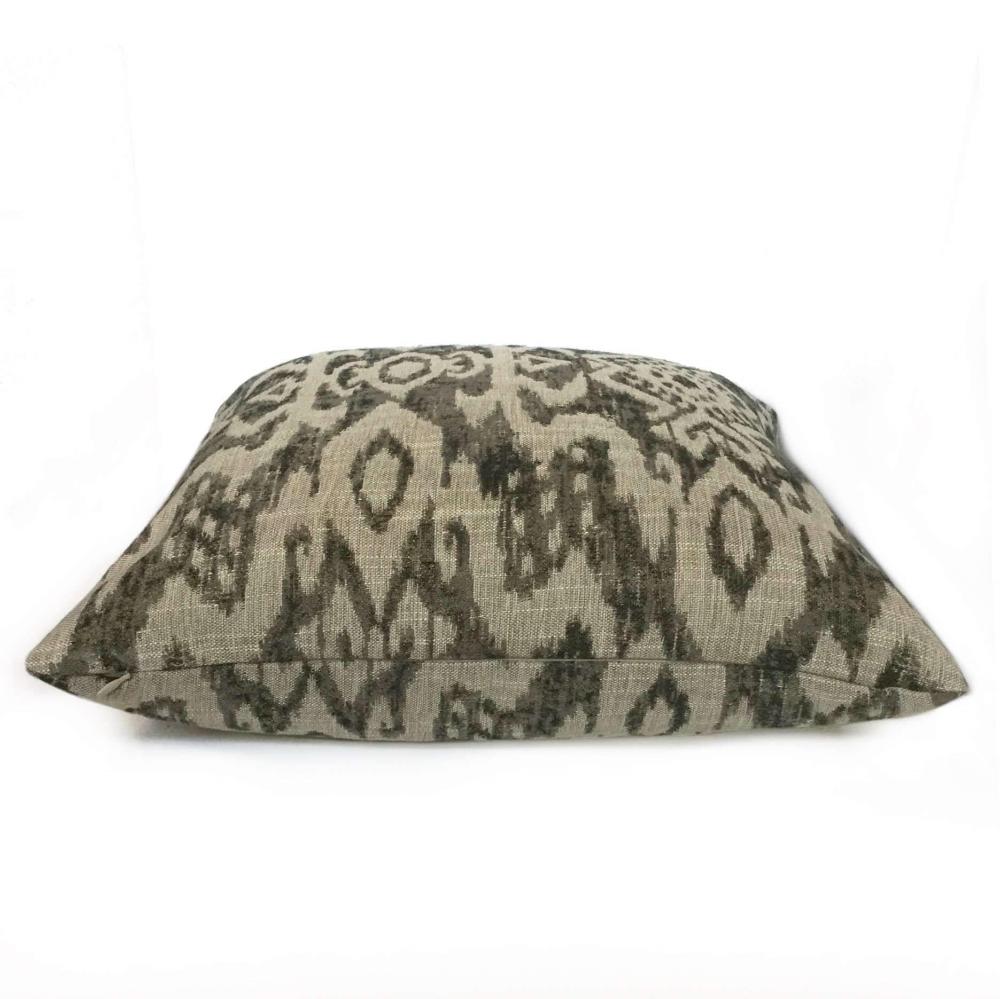 Ethnic Ikat Tribal Gray Tan Upholstery Pillow Sham