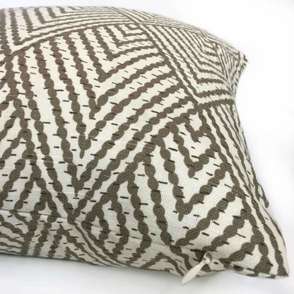 Designer Tahitian Stitch Tusk Stacked Diamonds Geometric Pillow Cover (Made from Lacefield Designs Fabric) Cushion Pillow Case Euro Sham 16x16 18x18 20x20 22x22 24x24 26x26 28x28 Lumbar Pillow 12x18 12x20 12x24 14x20 16x26 by Aloriam