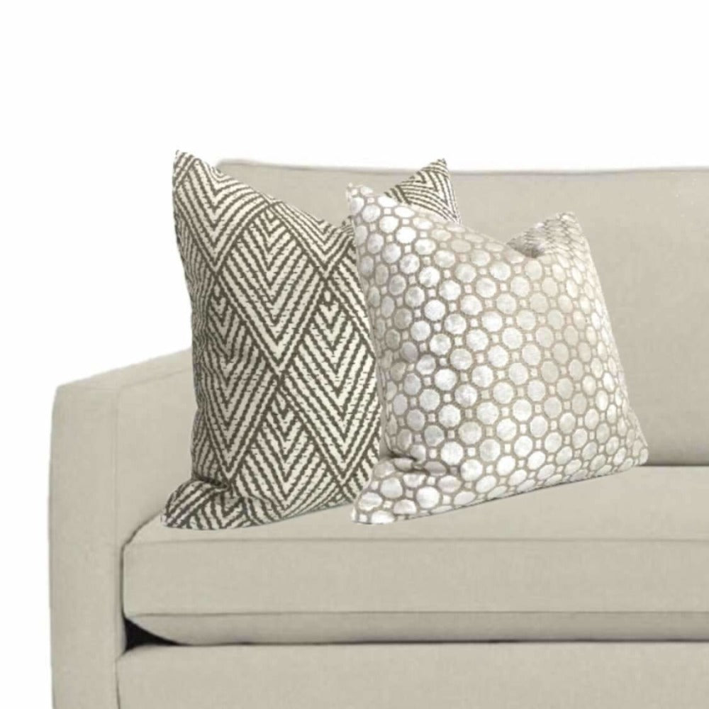 Designer Tahitian Stitch Tusk Stacked Diamonds Geometric Pillow Cover (Made from Lacefield Designs Fabric) Cushion Pillow Case Euro Sham 16x16 18x18 20x20 22x22 24x24 26x26 28x28 Lumbar Pillow 12x18 12x20 12x24 14x20 16x26 by Aloriam