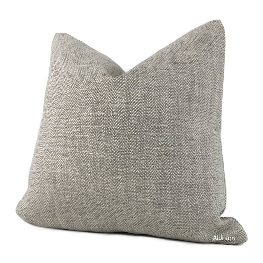 Duncan Gray Herringbone Pillow Cover - Aloriam