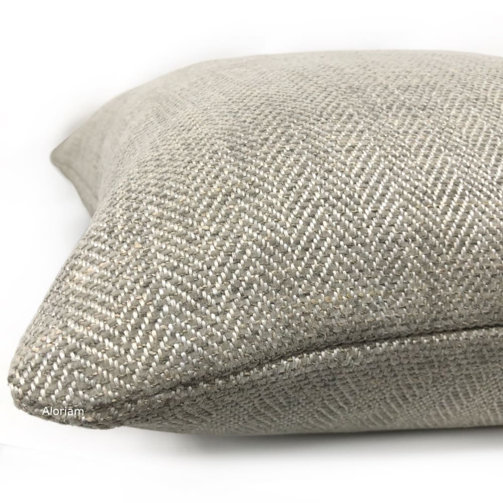 Duncan Gray Herringbone Pillow Cover - Aloriam