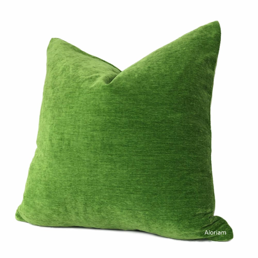 Dynasty Envy Green Chenille Velvet Pillow Cover - Aloriam