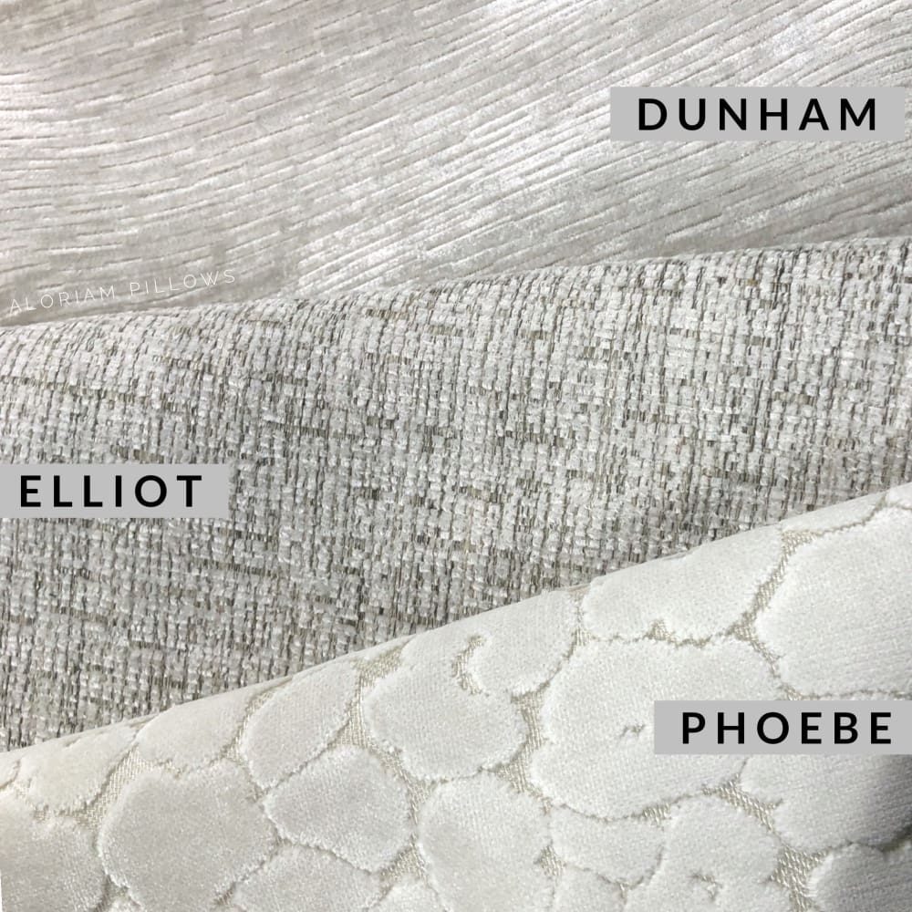 Elliot White Oatmeal Textured Chenille Pillow Cover - Aloriam