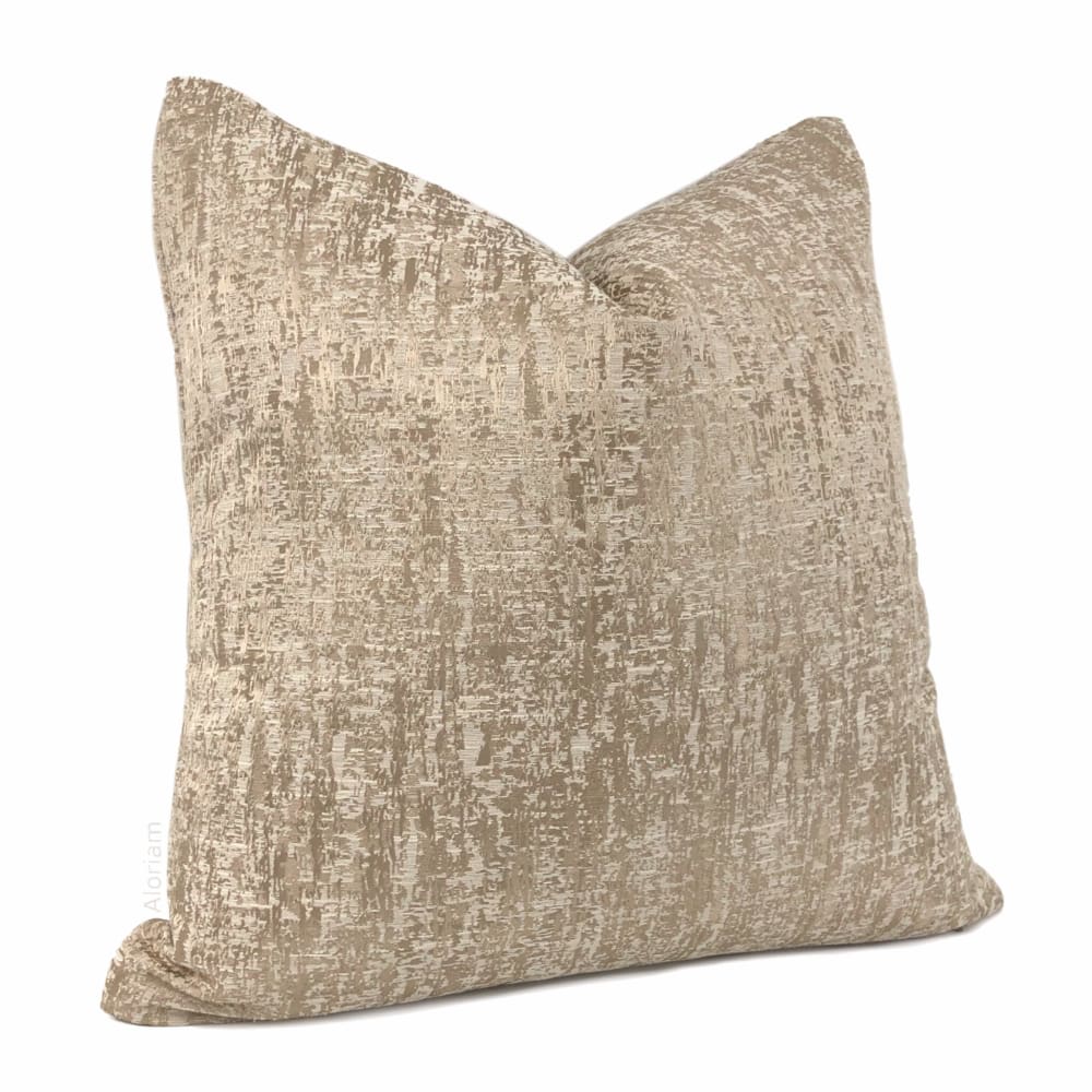 Emmanuel Cafe Ecru Modern Texture Pillow Cover - Aloriam