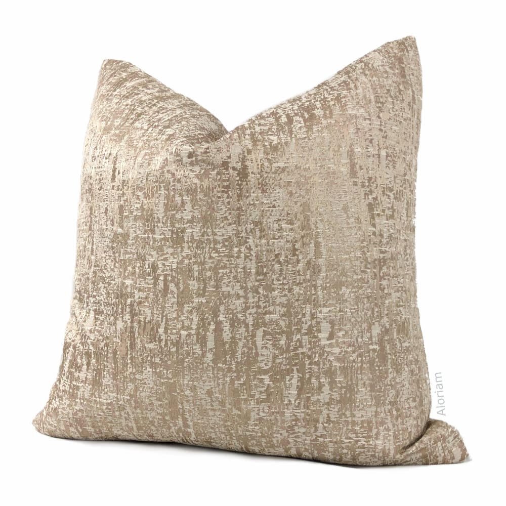 Emmanuel Cafe Ecru Modern Texture Pillow Cover - Aloriam