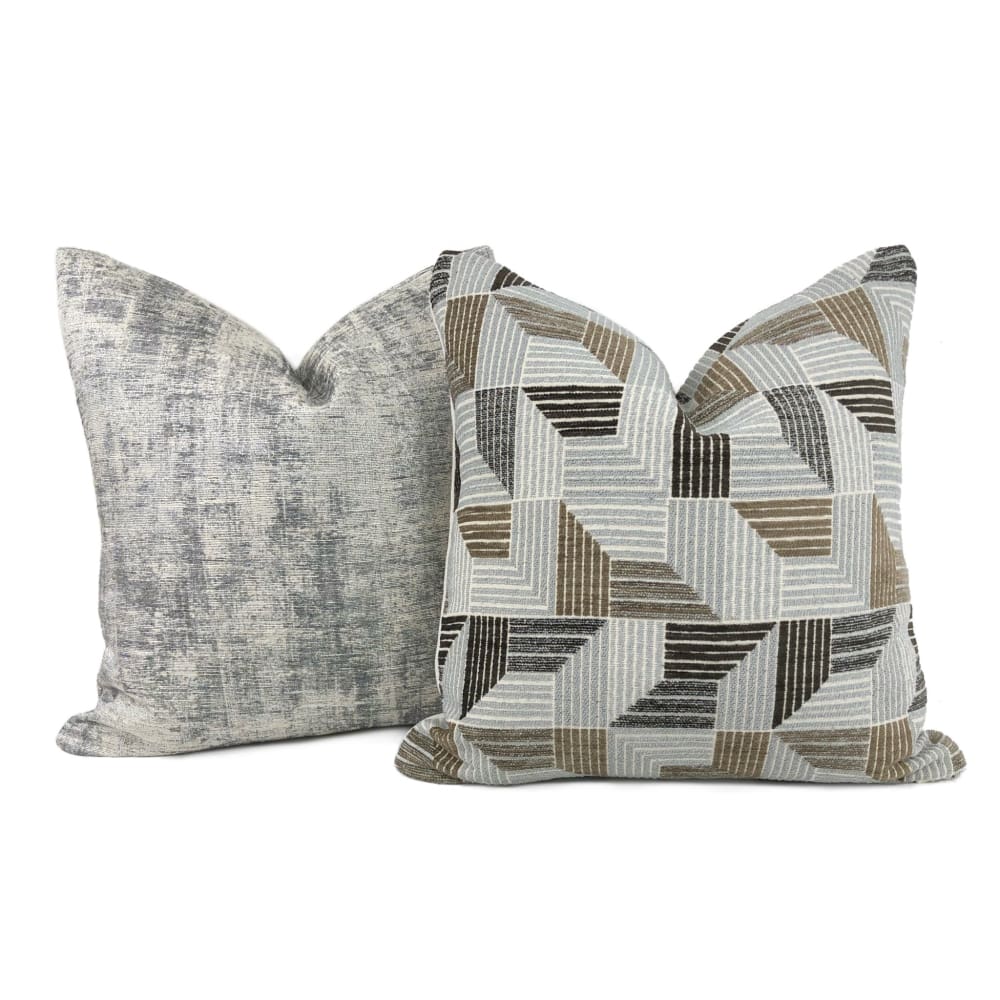 Emmett Modern Gray Tonal Pillow Cover - Aloriam