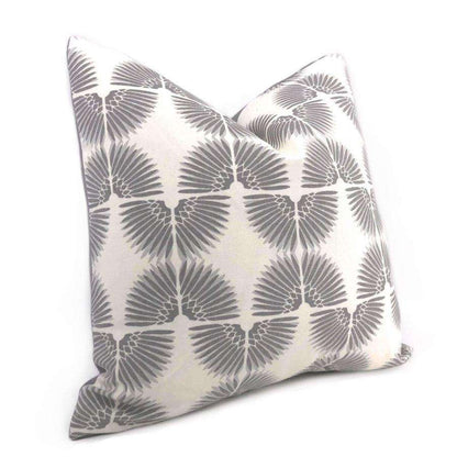 Erte Art Deco Fans Gray White Pillow Cover Cushion Pillow Case Euro Sham 16x16 18x18 20x20 22x22 24x24 26x26 28x28 Lumbar Pillow 12x18 12x20 12x24 14x20 16x26 by Aloriam