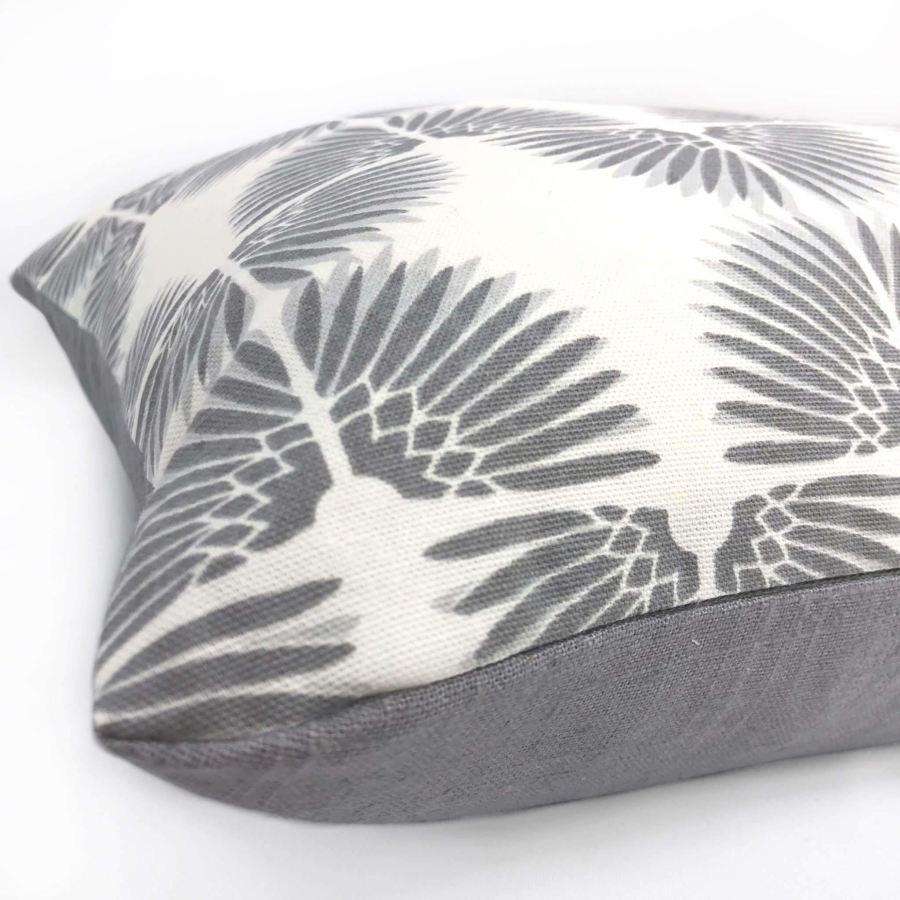 Erte Art Deco Fans Gray White Pillow Cover Cushion Pillow Case Euro Sham 16x16 18x18 20x20 22x22 24x24 26x26 28x28 Lumbar Pillow 12x18 12x20 12x24 14x20 16x26 by Aloriam