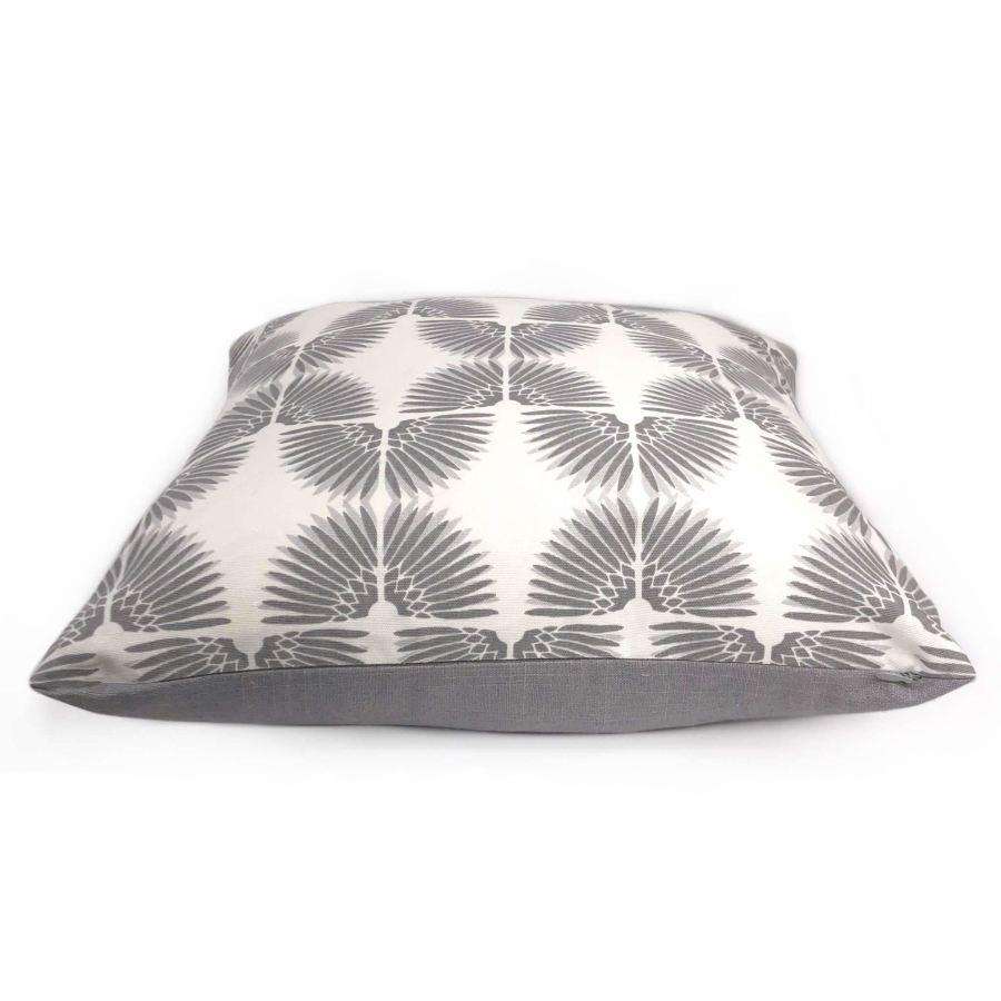 Erte Art Deco Fans Gray White Pillow Cover Cushion Pillow Case Euro Sham 16x16 18x18 20x20 22x22 24x24 26x26 28x28 Lumbar Pillow 12x18 12x20 12x24 14x20 16x26 by Aloriam