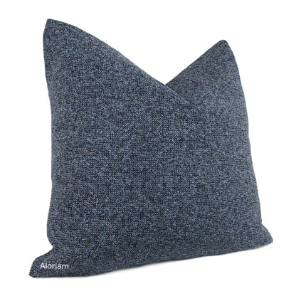 Everett Blue Gray Tweed Pillow Cover - Aloriam