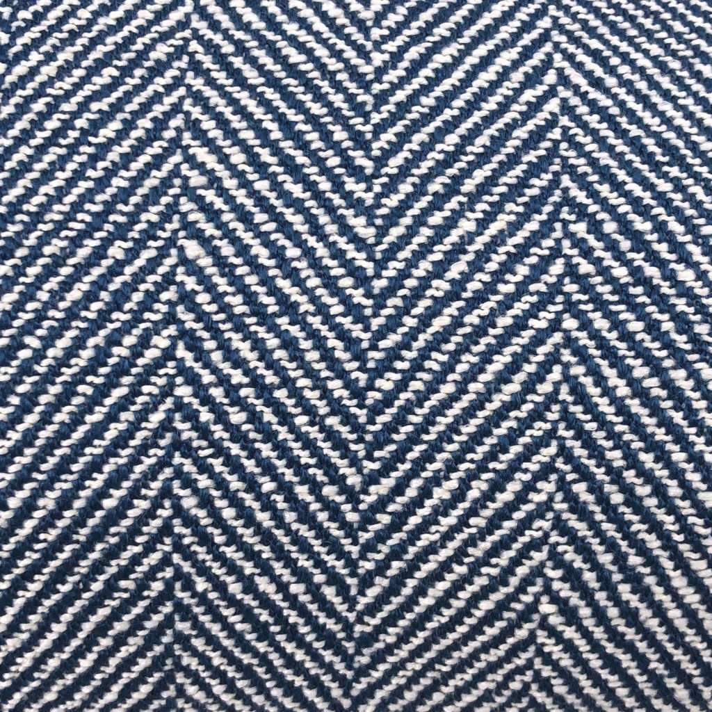 Fawcett Blue & White Herringbone Chevron Pillow Cover Cushion Pillow Case Euro Sham 16x16 18x18 20x20 22x22 24x24 26x26 28x28 Lumbar Pillow 12x18 12x20 12x24 14x20 16x26 by Aloriam