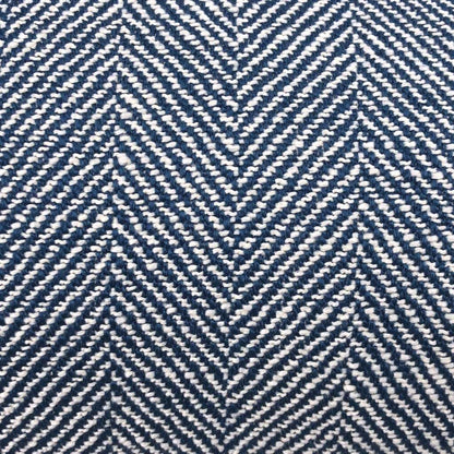 Fawcett Blue & White Herringbone Chevron Pillow Cover Cushion Pillow Case Euro Sham 16x16 18x18 20x20 22x22 24x24 26x26 28x28 Lumbar Pillow 12x18 12x20 12x24 14x20 16x26 by Aloriam