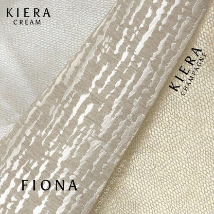 Fiona Oyster Champagne Beige Abstract Lines Pillow Cover - Aloriam