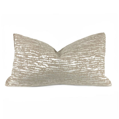 Fiona Oyster Champagne Beige Abstract Lines Pillow Cover - Aloriam