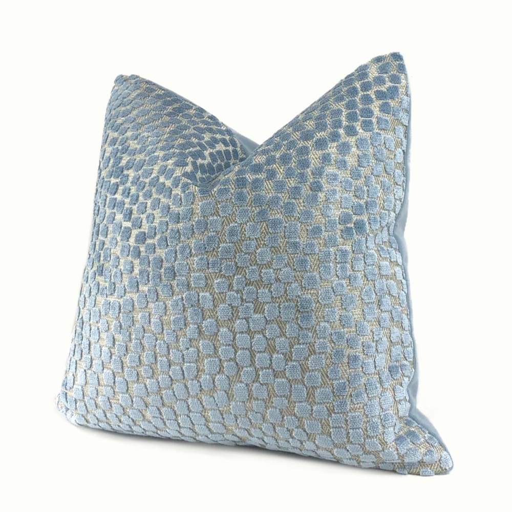 Custom Sky Blue Velvet Pillows