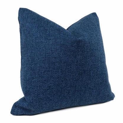 Frazier Marine Blue Basketweave Pillow Cover - Aloriam