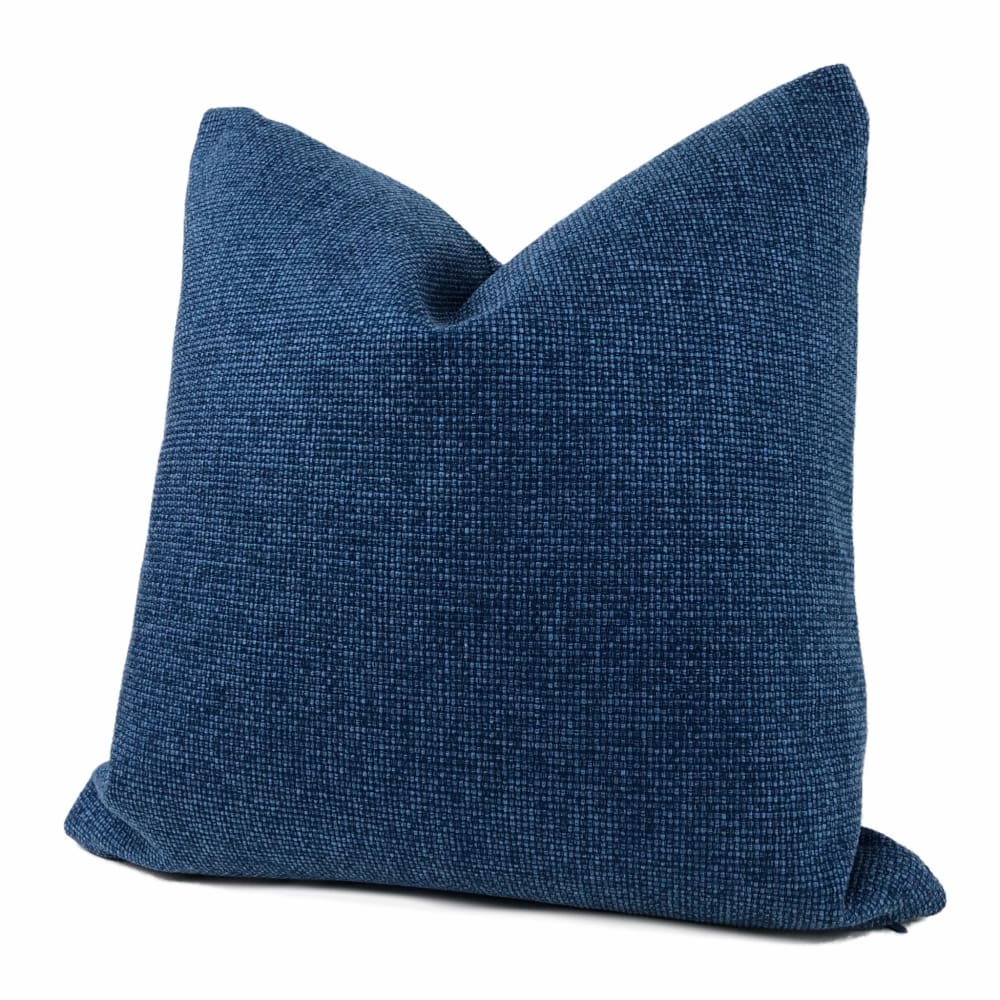 Frazier Marine Blue Basketweave Pillow Cover - Aloriam