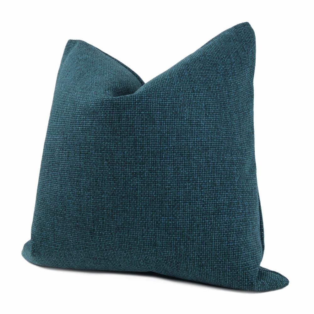 Frazier Teal Green Basketweave Pillow Cover - Aloriam