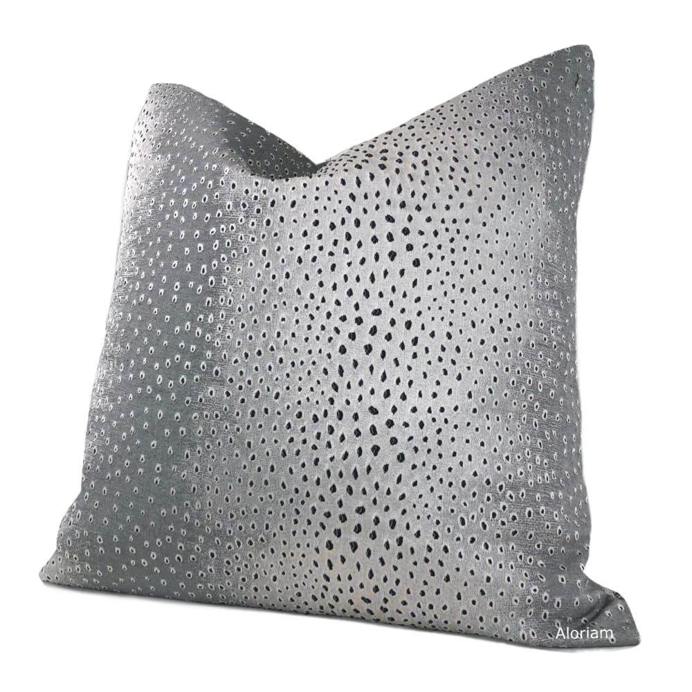 Geko Gray Onyx Lizard Texture Pillow Cover - Aloriam