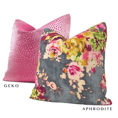 Geko Pink Lizard Texture Pillow Cover - Aloriam