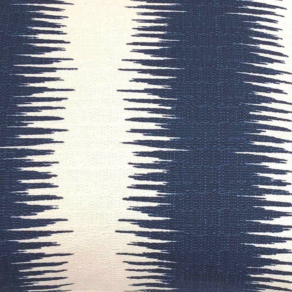 Goji Navy Blue & Cream Tribal Stripe Pillow Cover Cushion Pillow Case Euro Sham 16x16 18x18 20x20 22x22 24x24 26x26 28x28 Lumbar Pillow 12x18 12x20 12x24 14x20 16x26 by Aloriam