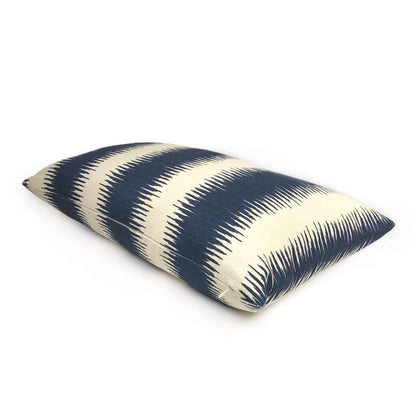 Goji Navy Blue & Cream Tribal Stripe Pillow Cover Cushion Pillow Case Euro Sham 16x16 18x18 20x20 22x22 24x24 26x26 28x28 Lumbar Pillow 12x18 12x20 12x24 14x20 16x26 by Aloriam