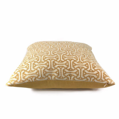 Gramercy Golden Barley & Cream Geometric Pillow Cover - Aloriam