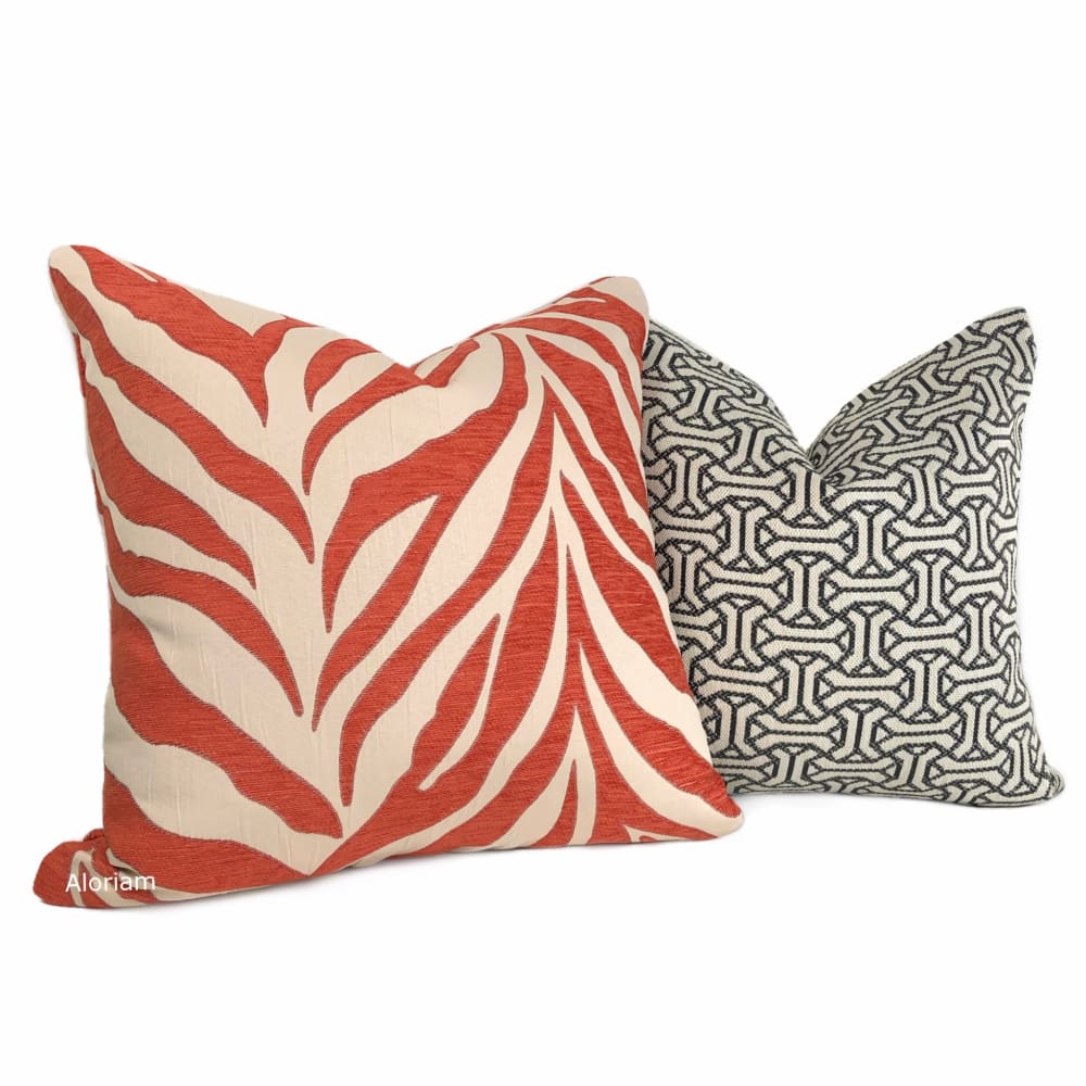 Gramercy II Black Cream Geometric Pillow Cover - Aloriam